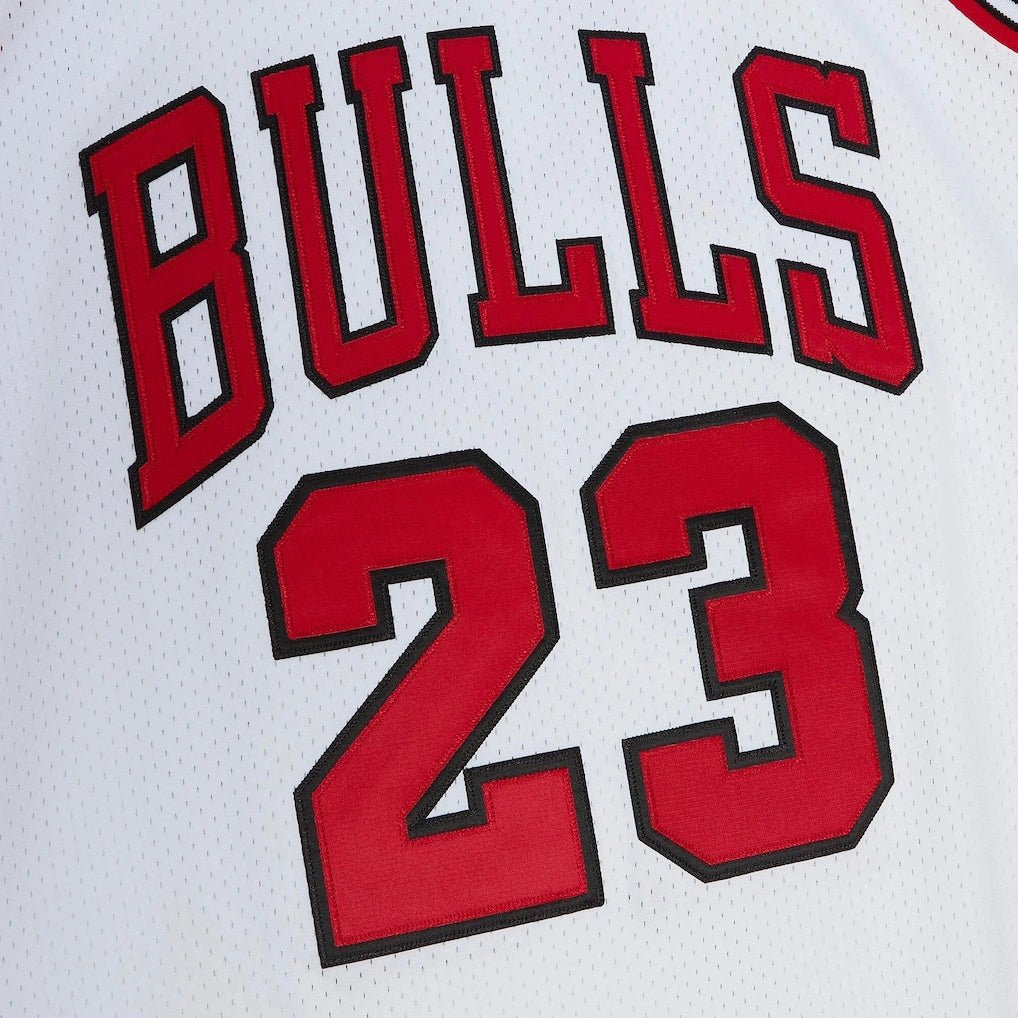 Authentic Michael Jordan Chicago Bulls White 1997-98 NBA Finals Home Jersey Mitchell & Ness - Tops and Bottoms USA