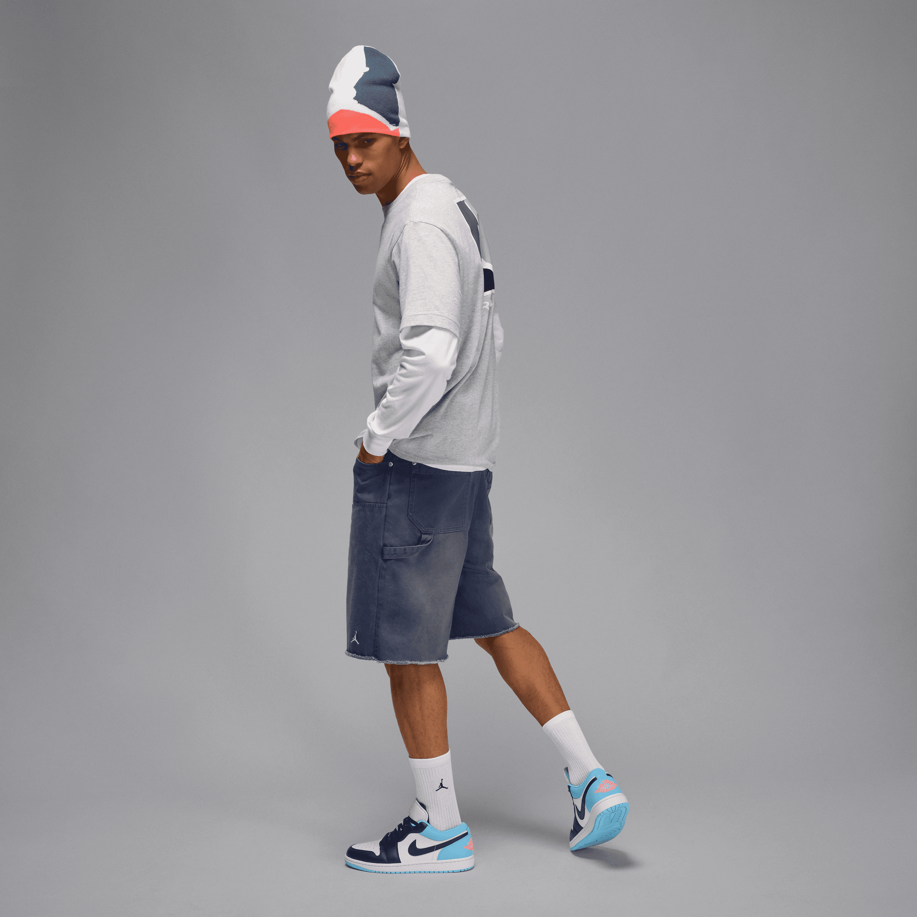 Men's Air Jordan 1 Low "Sail Blue Chill" Jordan - Tops and Bottoms USA