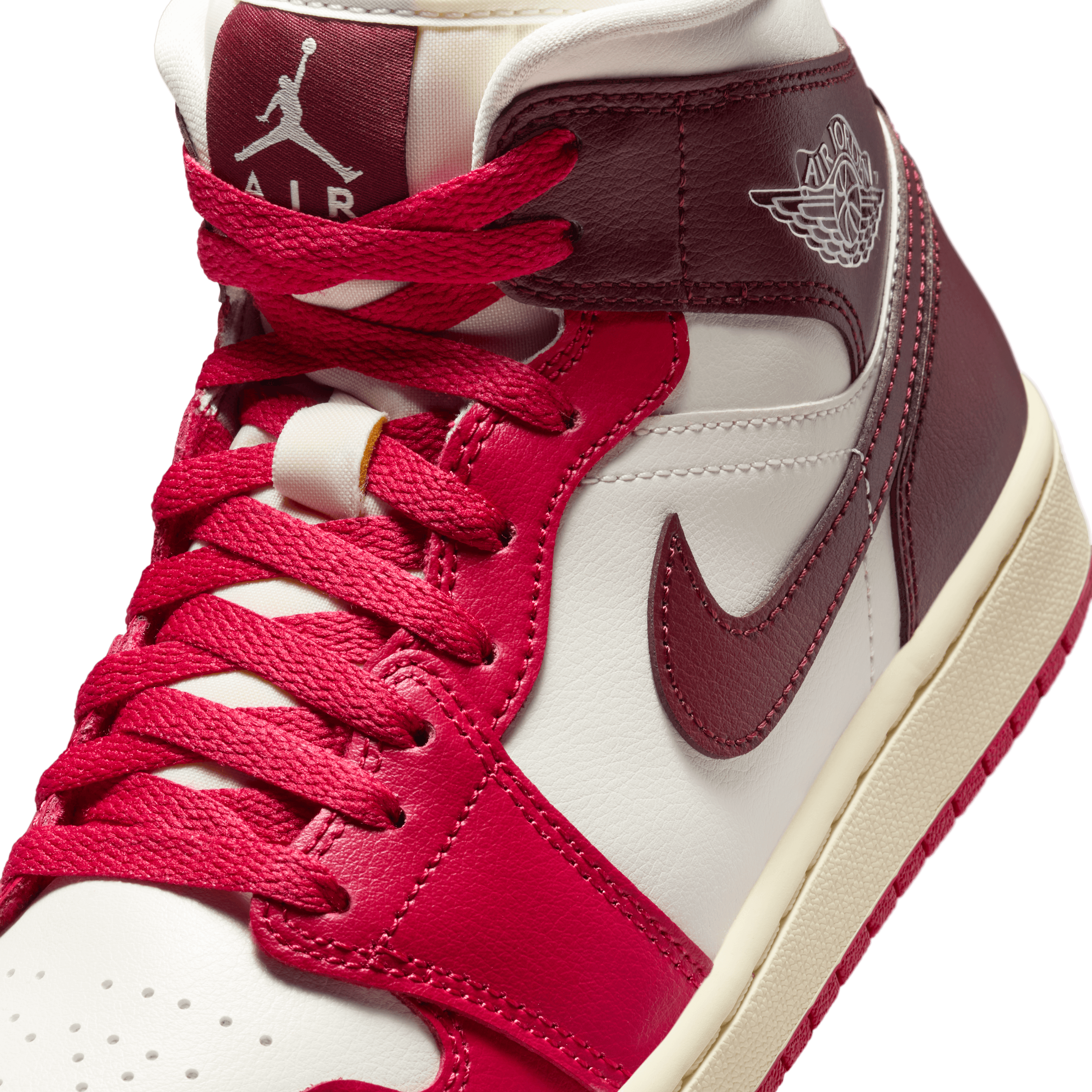 Women's Air Jordan 1 Mid "Sail Mystic Hibiscus"