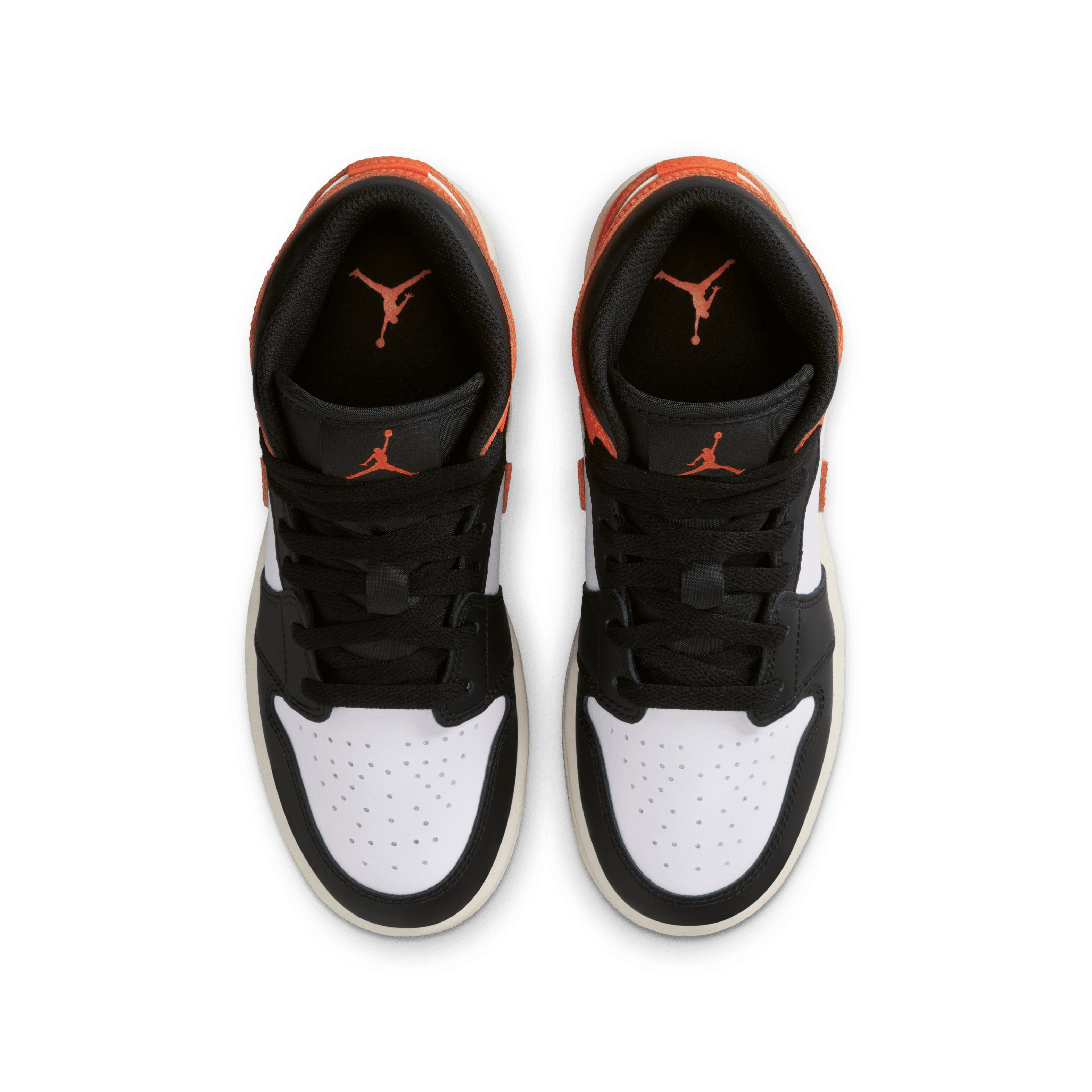 Kid's Air Jordan 1 Mid "Starfish Black Toe" Grade School