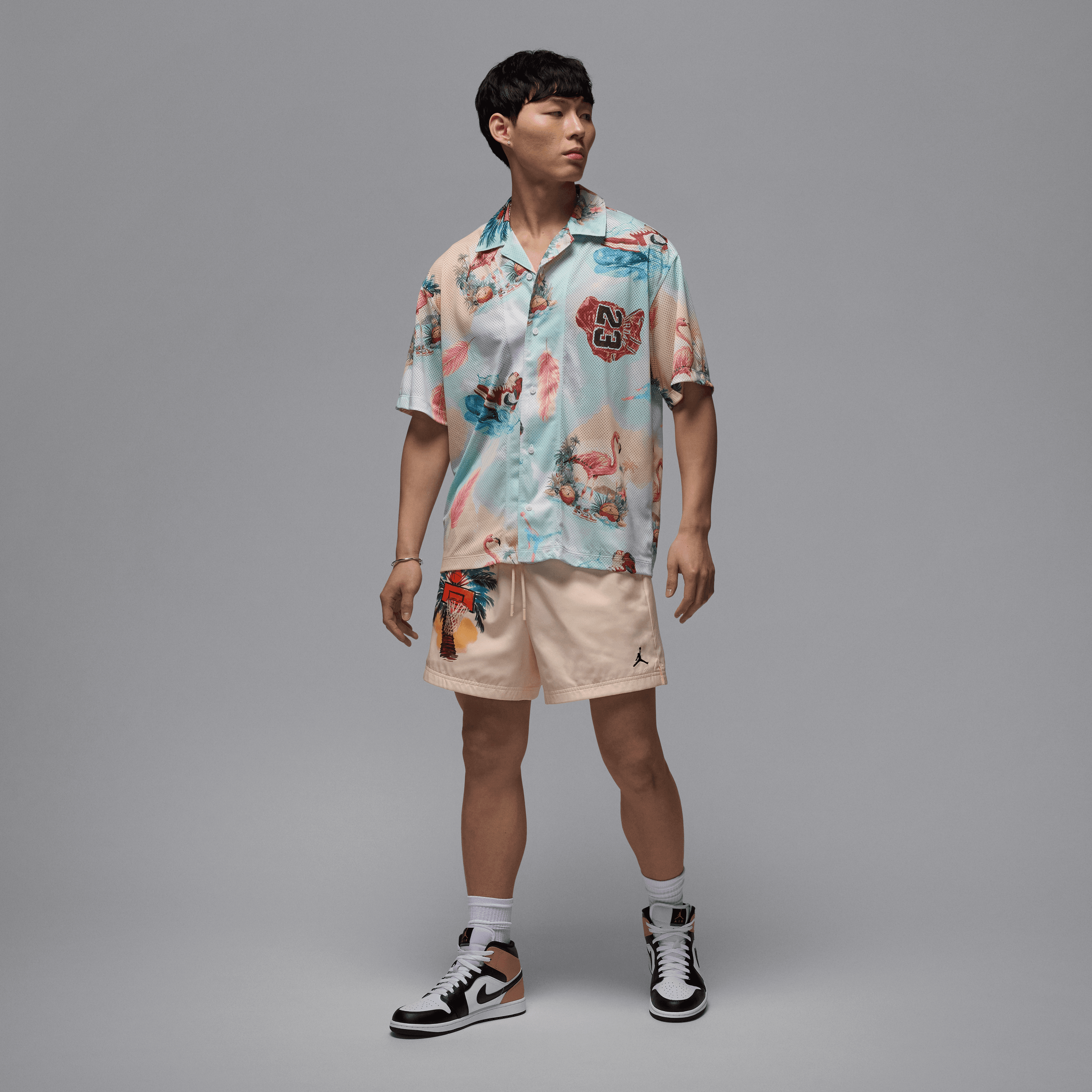 Men's Air Jordan 1 Mid "Black Rust Pink" Jordan - Tops and Bottoms USA