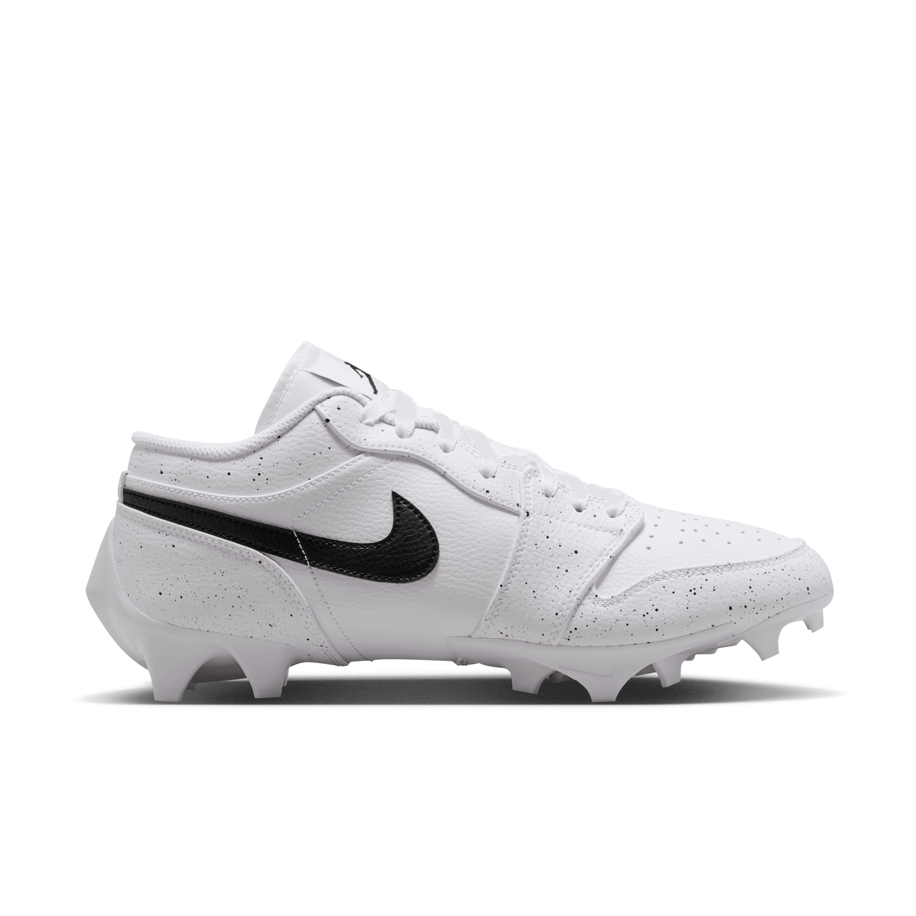 Men's Jordan 1 Low TD Cleat "White Black Splatter"