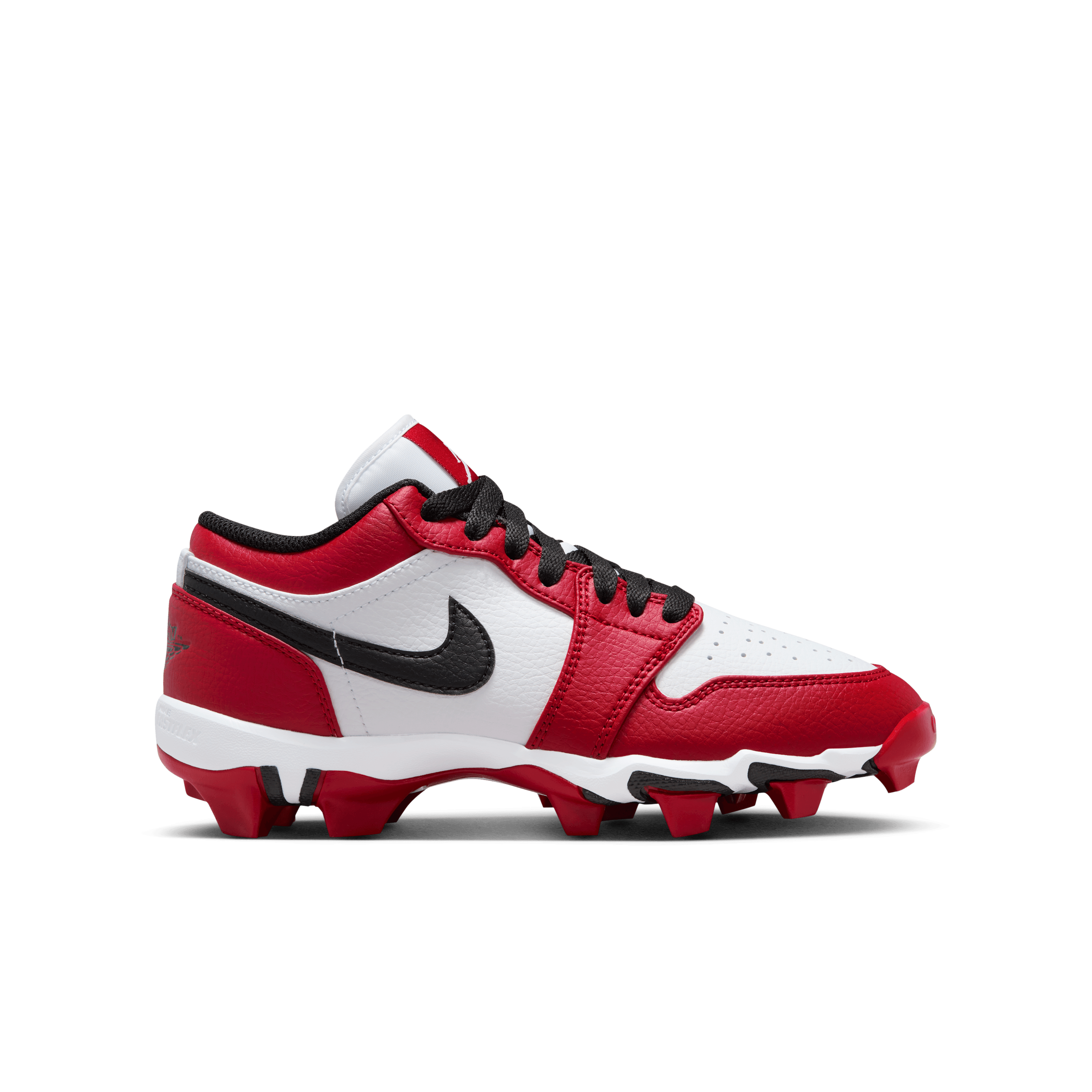 Kid's Jordan 1 Low Cleats "Chicago" Grade School