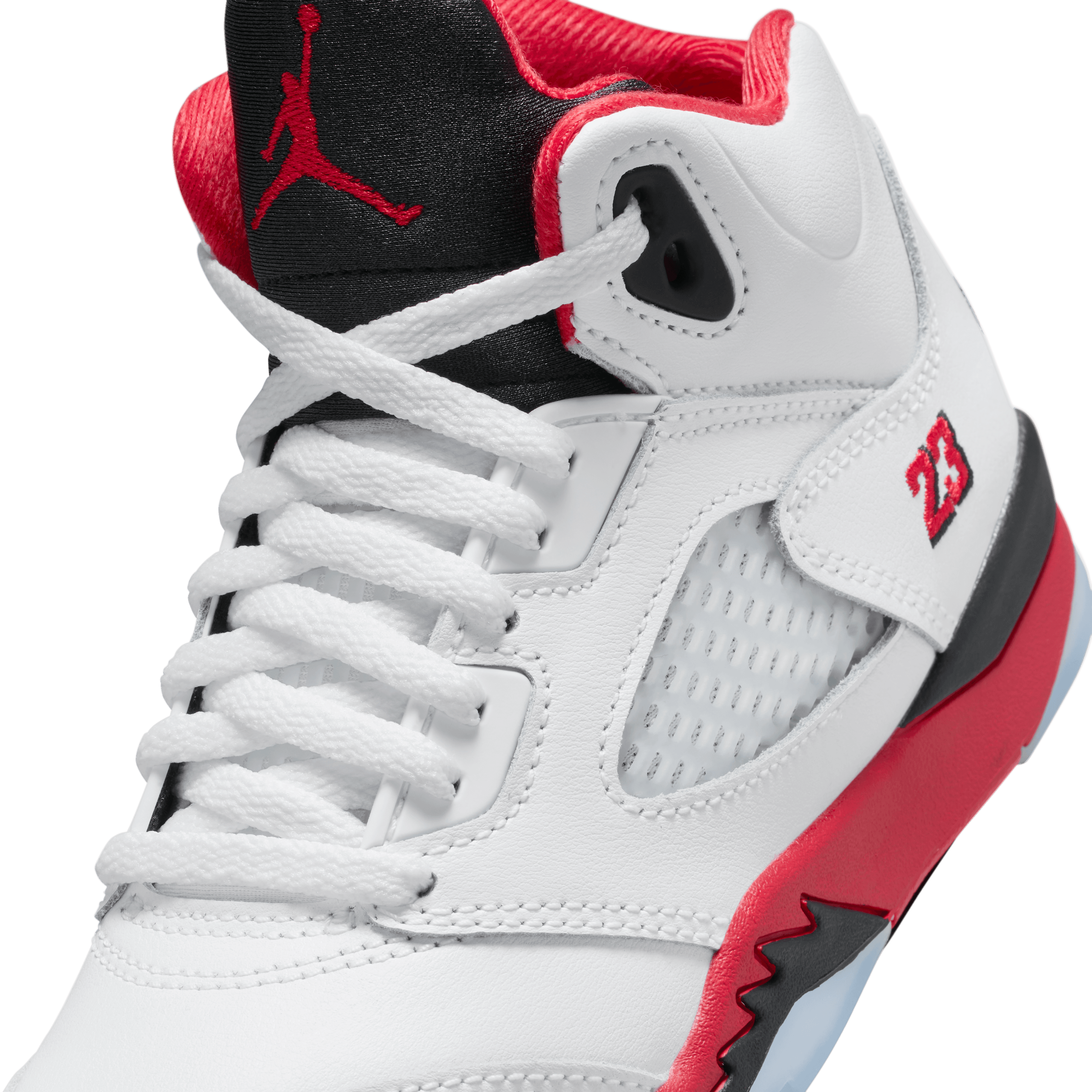 Kid's Air Jordan 5 Retro OG "Fire Red Black Tongue" Pre School