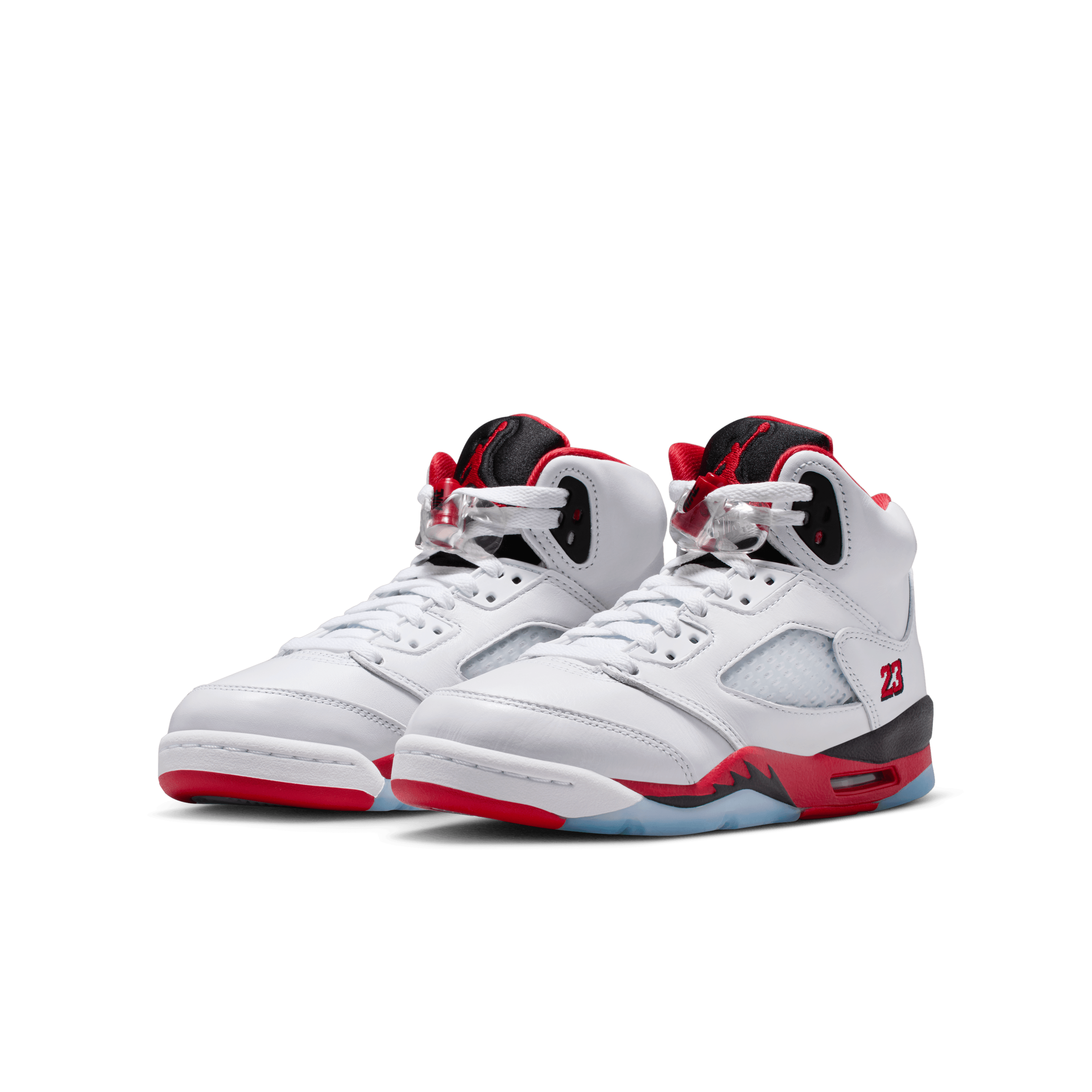 Kid's Air Jordan 5 Retro OG "Fire Red Black Tongue" Grade School