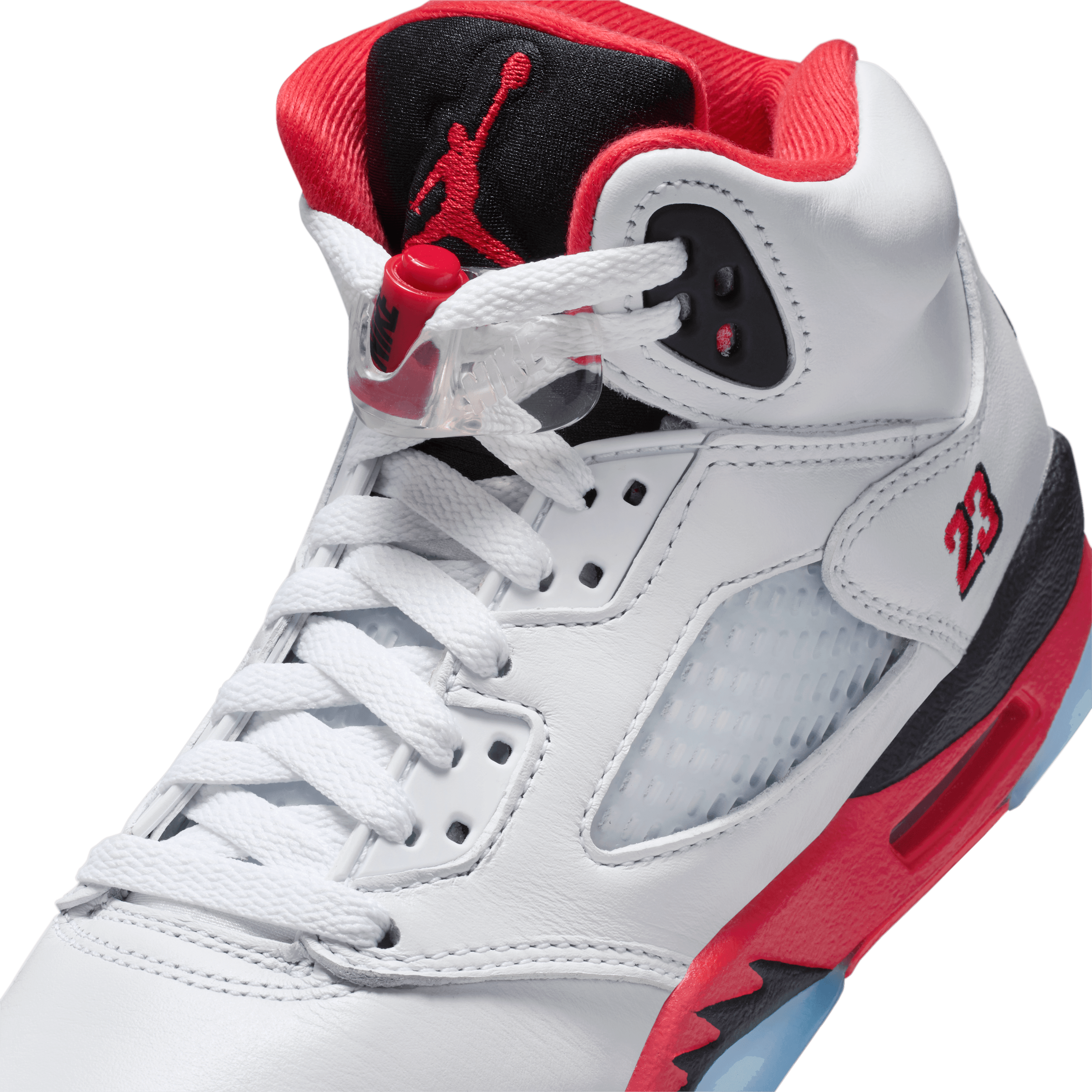 Kid's Air Jordan 5 Retro OG "Fire Red Black Tongue" Grade School
