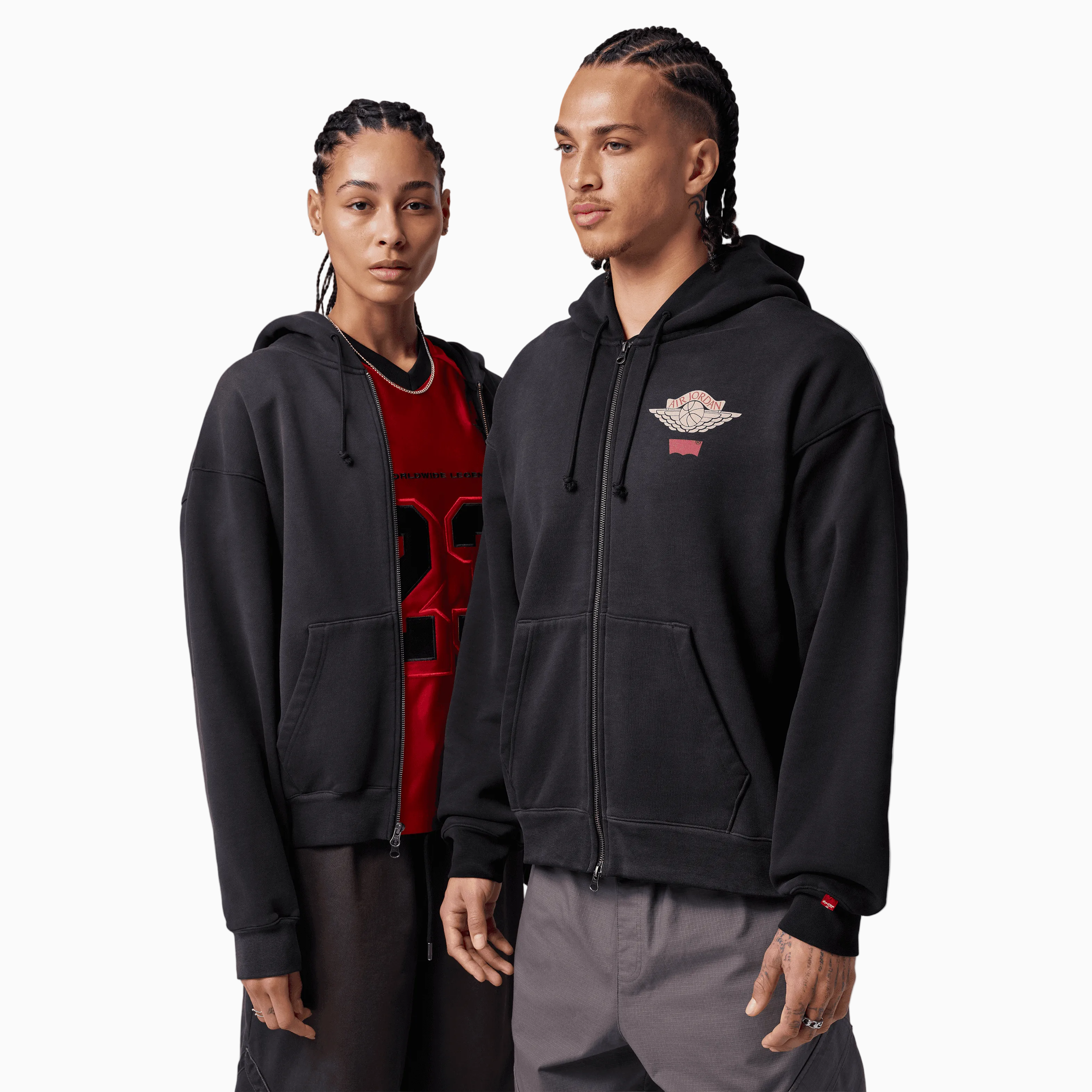 Jordan X Levi's® Black Full-Zip Hoodie