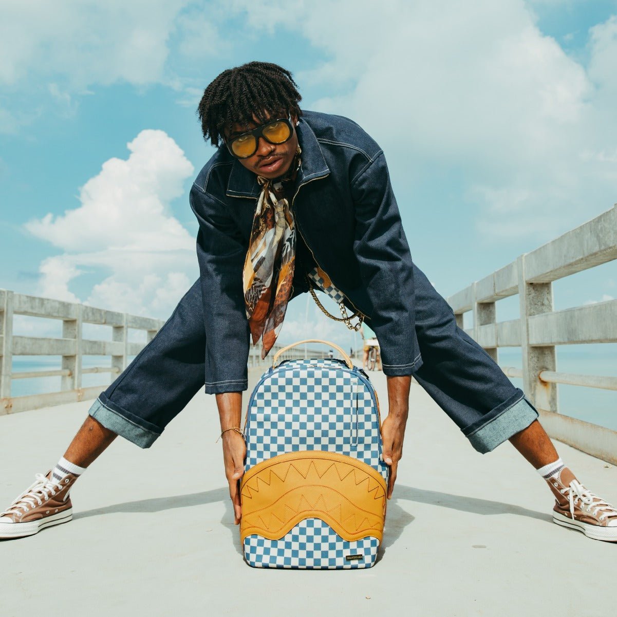 Letter Checkers DLXSV Backpack Sprayground - Tops and Bottoms USA