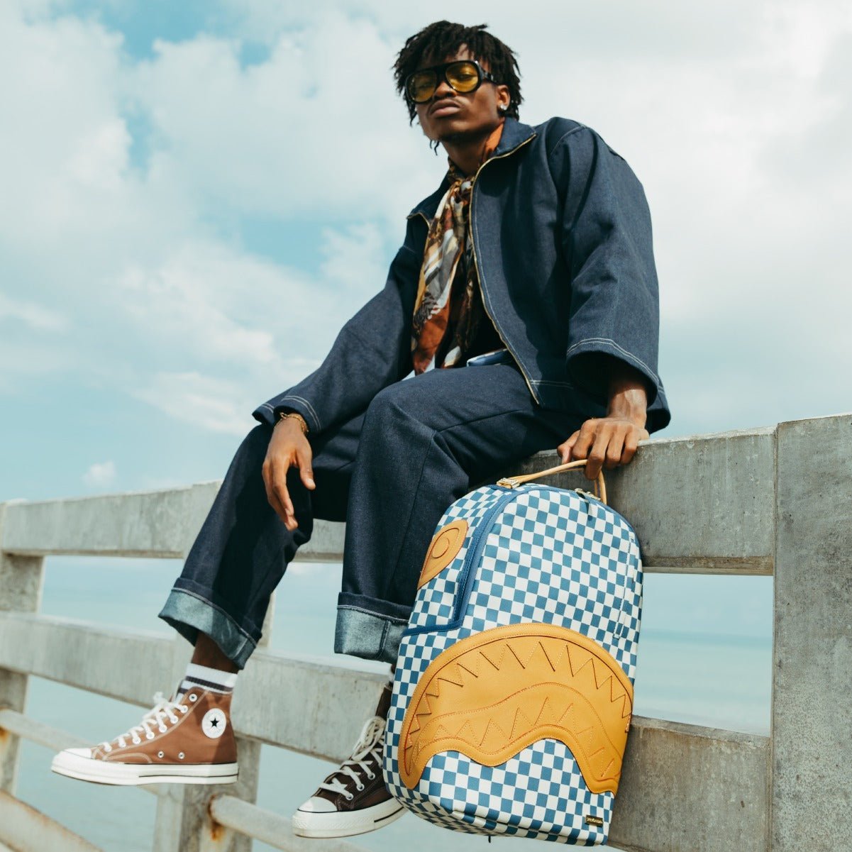 Letter Checkers DLXSV Backpack Sprayground - Tops and Bottoms USA