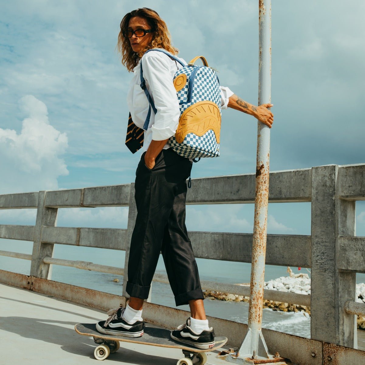 Letter Checkers DLXSV Backpack Sprayground - Tops and Bottoms USA
