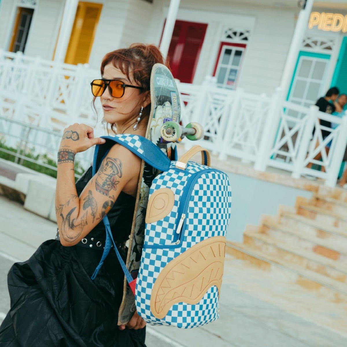 Letter Checkers DLXSV Backpack Sprayground - Tops and Bottoms USA