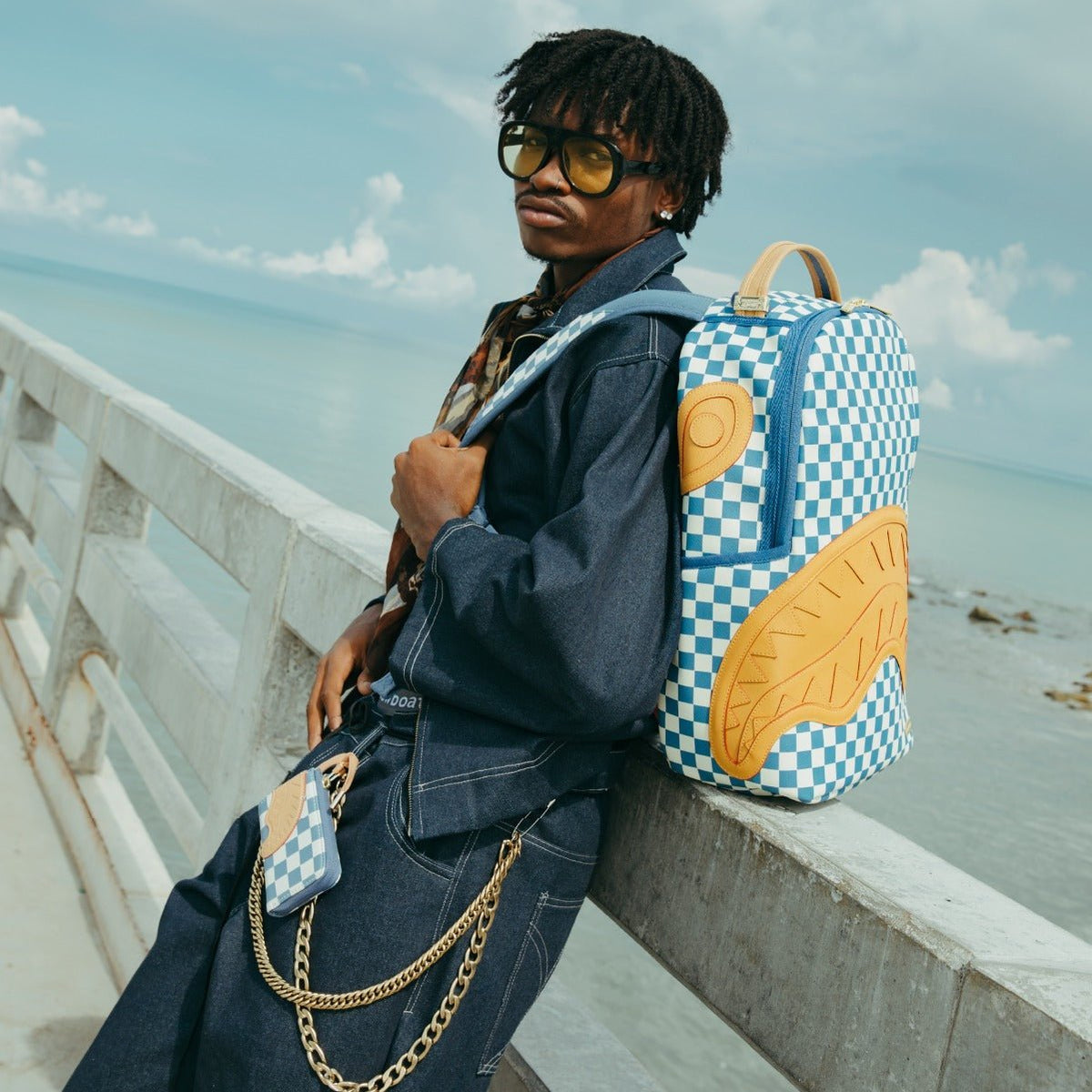 Letter Checkers DLXSV Backpack Sprayground - Tops and Bottoms USA