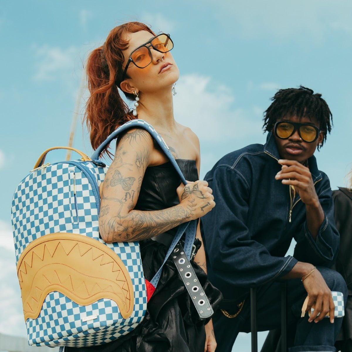 Letter Checkers DLXSV Backpack Sprayground - Tops and Bottoms USA