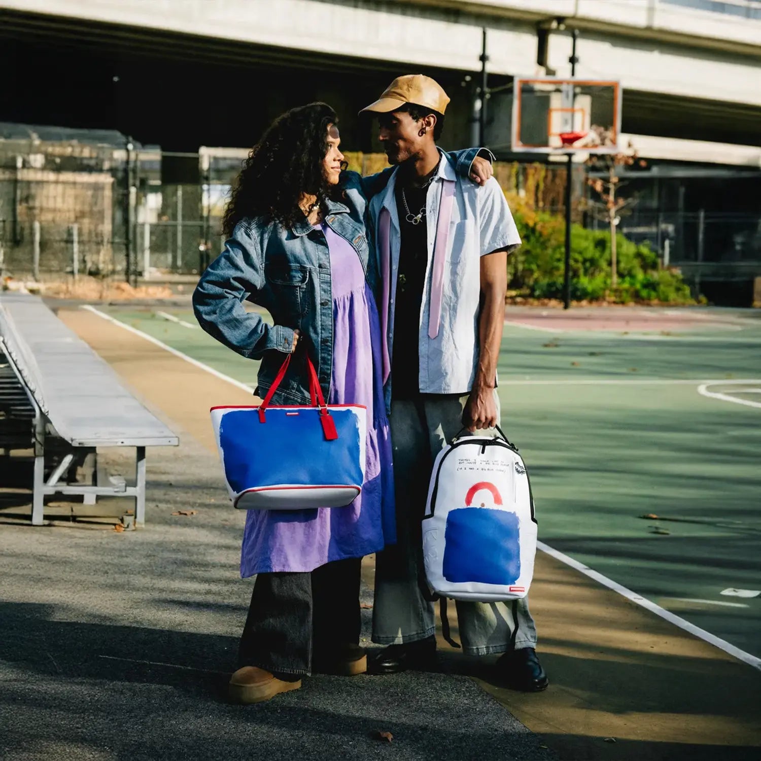 Keith Haring Embossed Shark Handbag Print Backpack