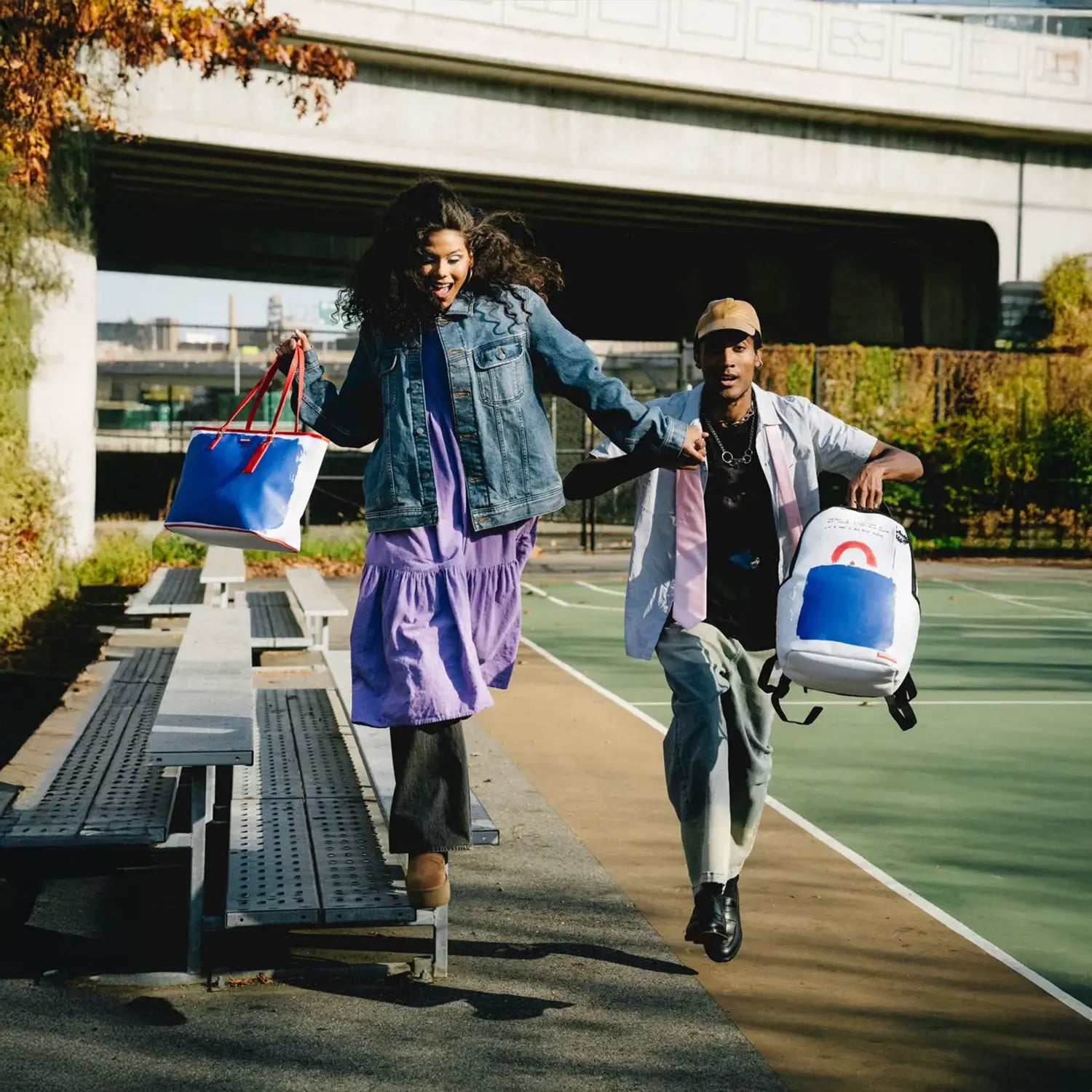 Keith Haring Embossed Shark Handbag Print Backpack