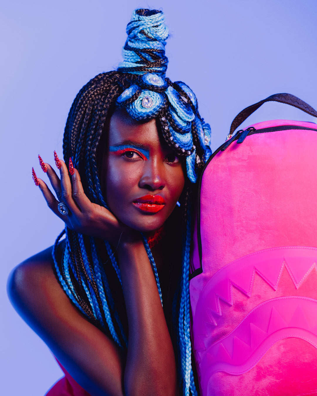 Shinobi Sharks In Paris Backpack (Hot Pink)