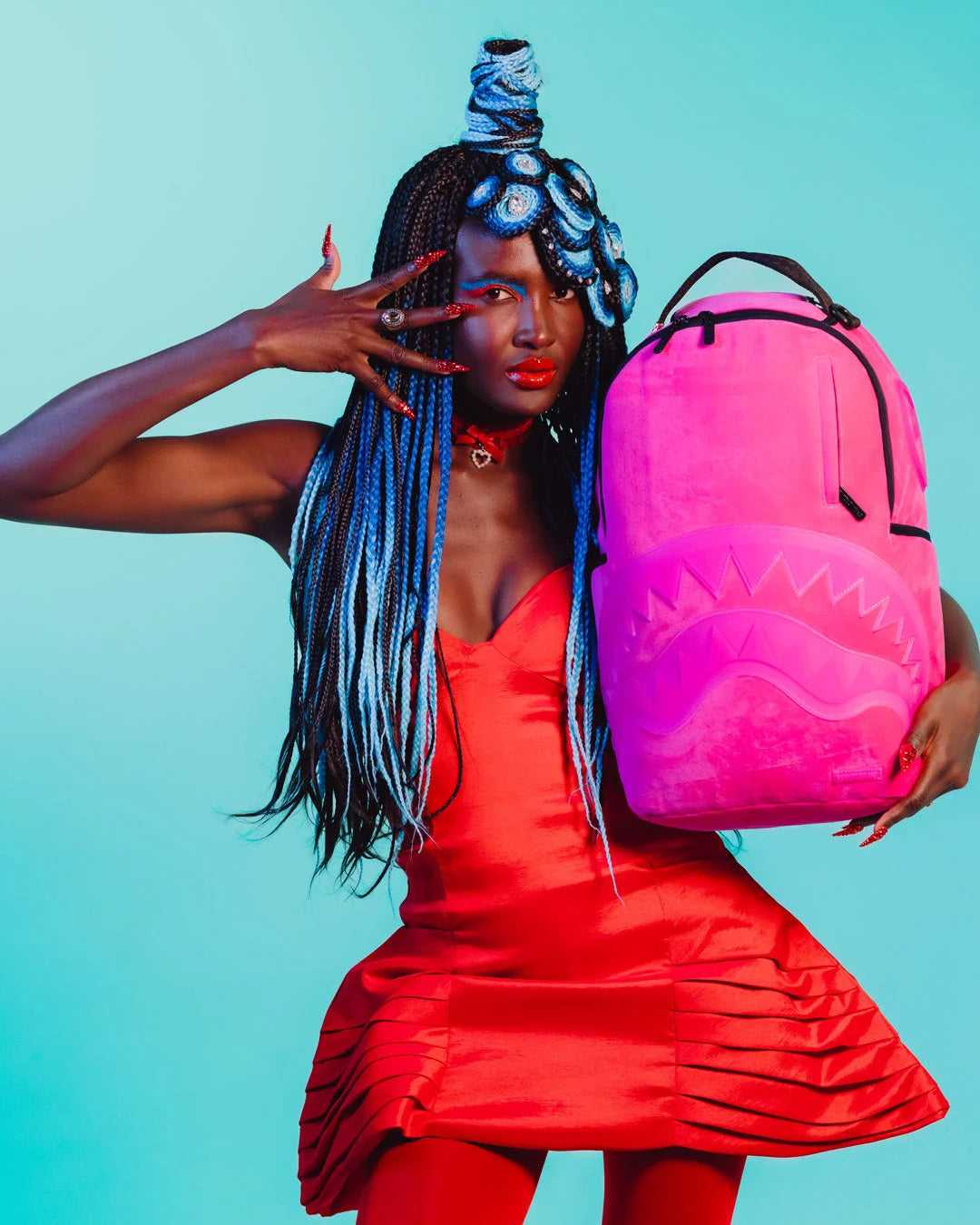 Shinobi Sharks In Paris Backpack (Hot Pink)