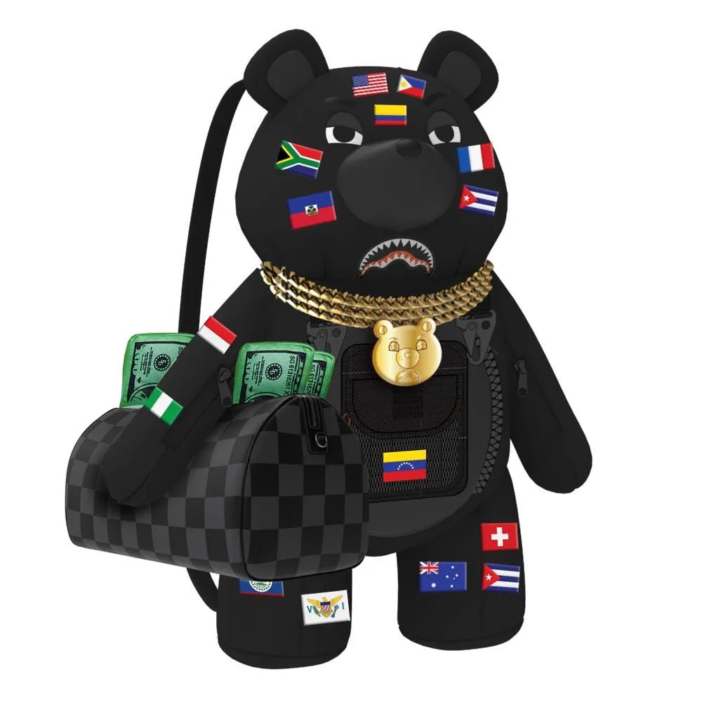 James Flags Bear Backpack Sprayground - Tops and Bottoms USA