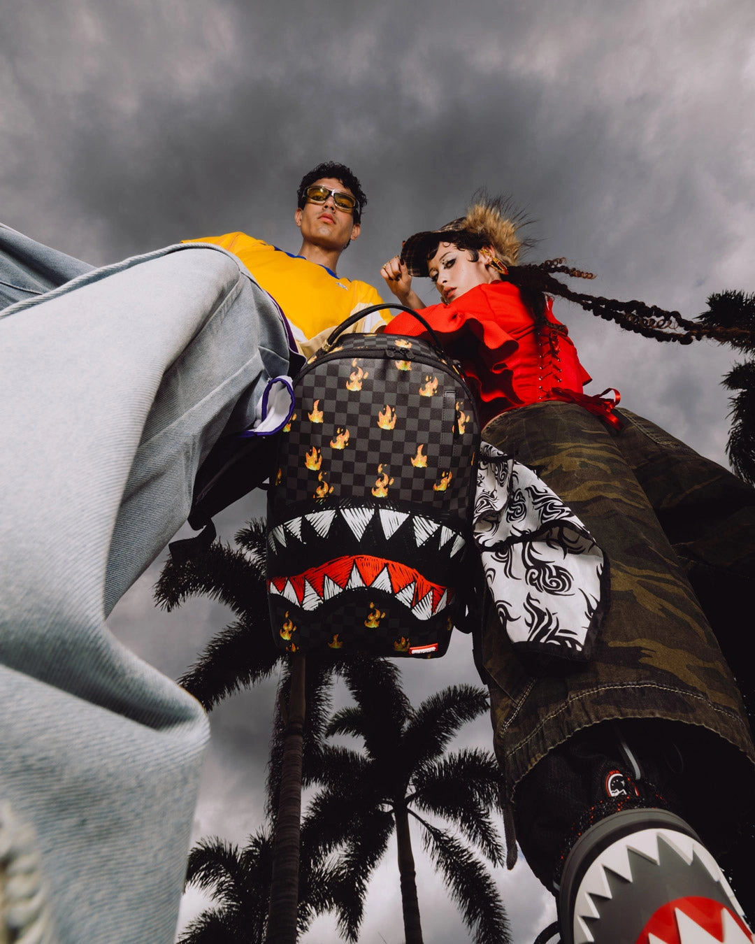 Super Hot Fire Sharks In Paris Backpack