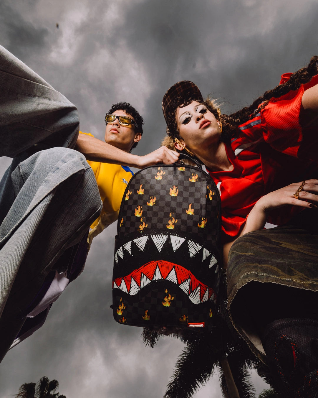 Super Hot Fire Sharks In Paris Backpack