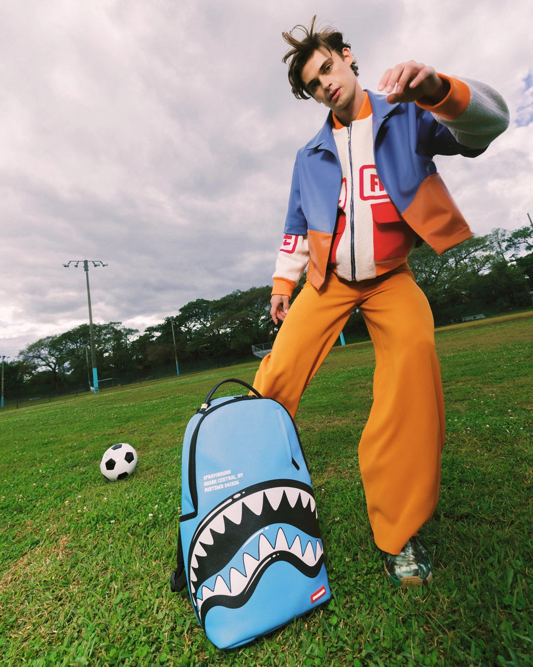 Shark Central Bubble Shark Sky Blue Backpack