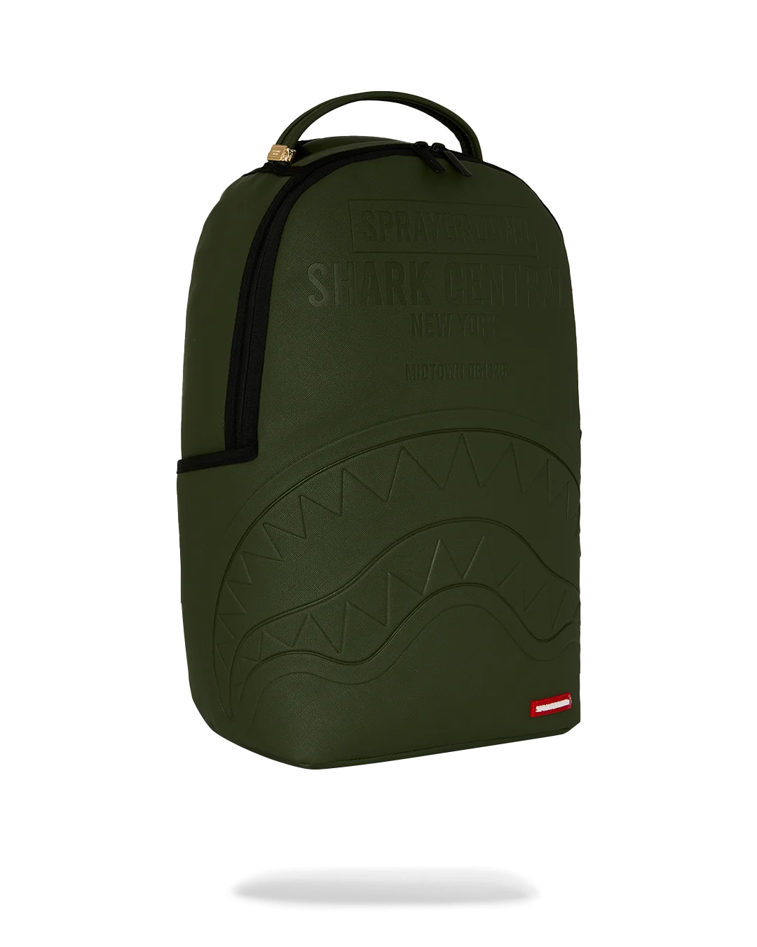 Shark Central Embossed Green Nylon Backpack