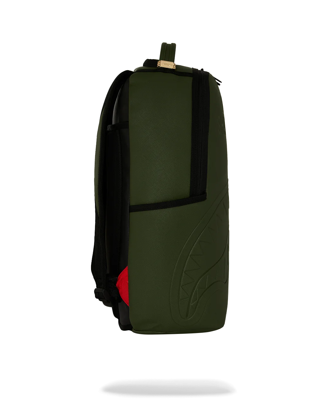 Shark Central Embossed Green Nylon Backpack
