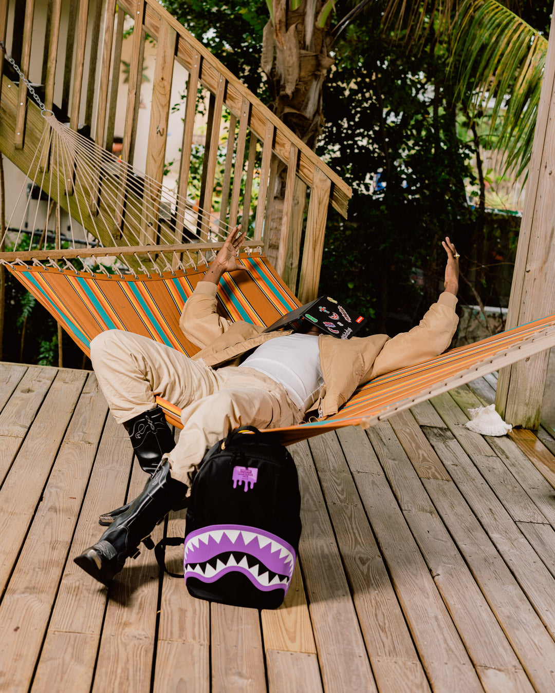 Shark Central Passport Purple Backpack