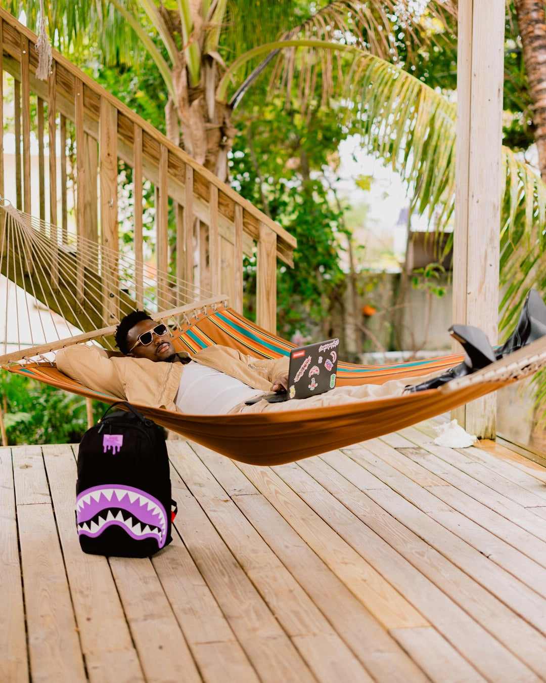 Shark Central Passport Purple Backpack