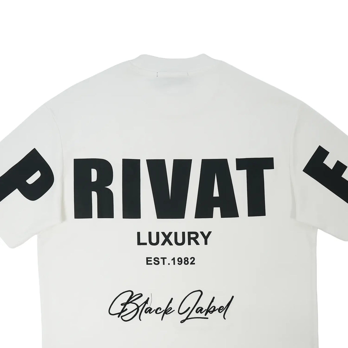 Men’s White Private Luxury Graphic T-Shirt