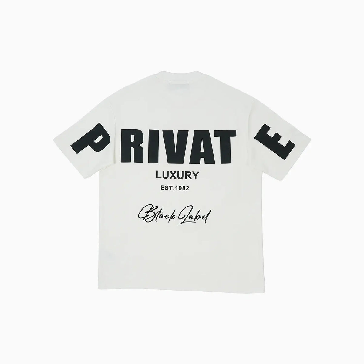 Men’s White Private Luxury Graphic T-Shirt
