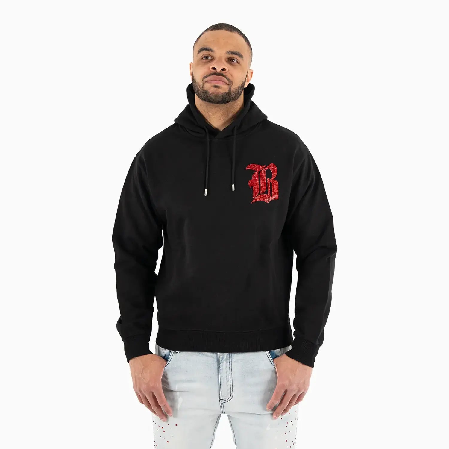 Men's Black Label Bling Hoodie Black Label - Tops and Bottoms USA