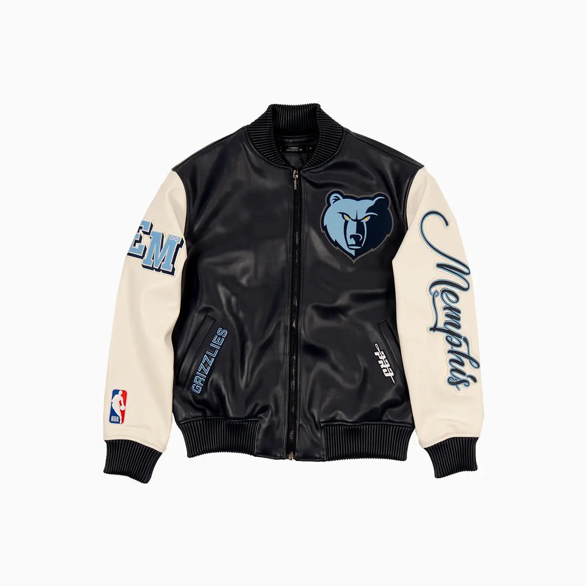 Men's Memphis Grizzlies Leather Varsity Jacket Pro Standard - Tops and Bottoms USA