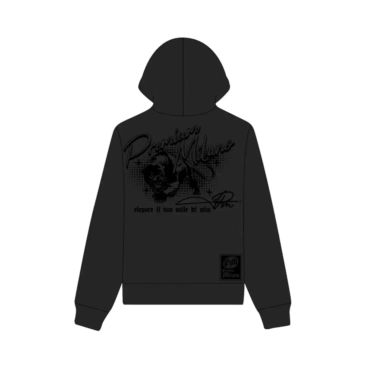 Men's Tonal Panther Zipper Hoodie