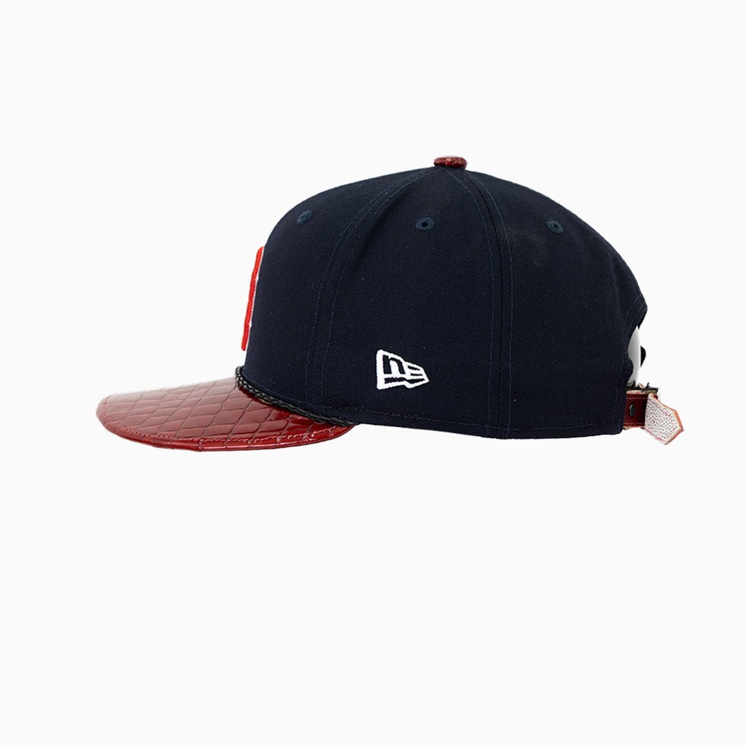 Breyer's Buck 50 Boston Red Sox MLB Hat With Leather Visor Breyers - Tops and Bottoms USA