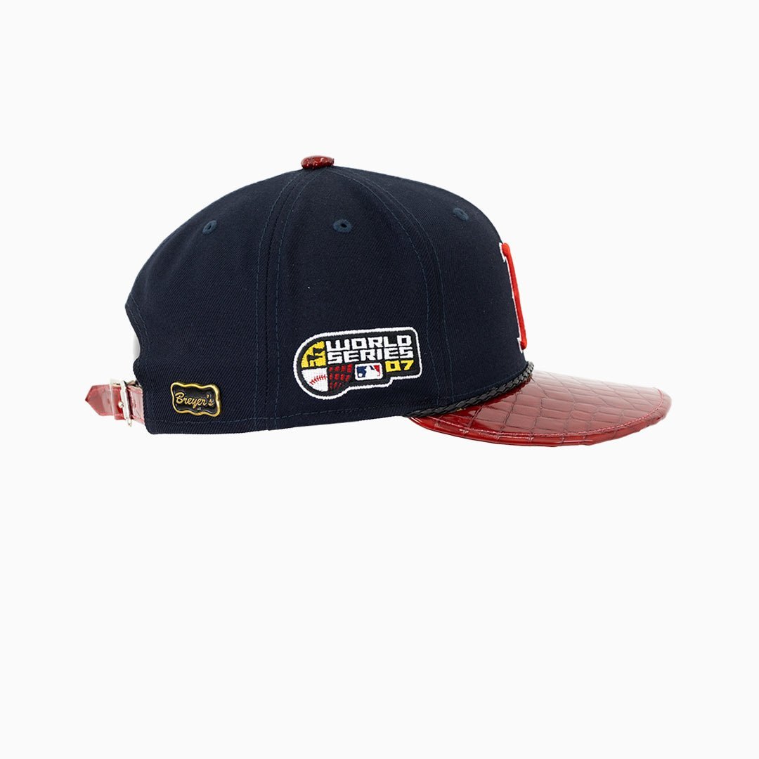Breyer's Buck 50 Boston Red Sox MLB Hat With Leather Visor Breyers - Tops and Bottoms USA