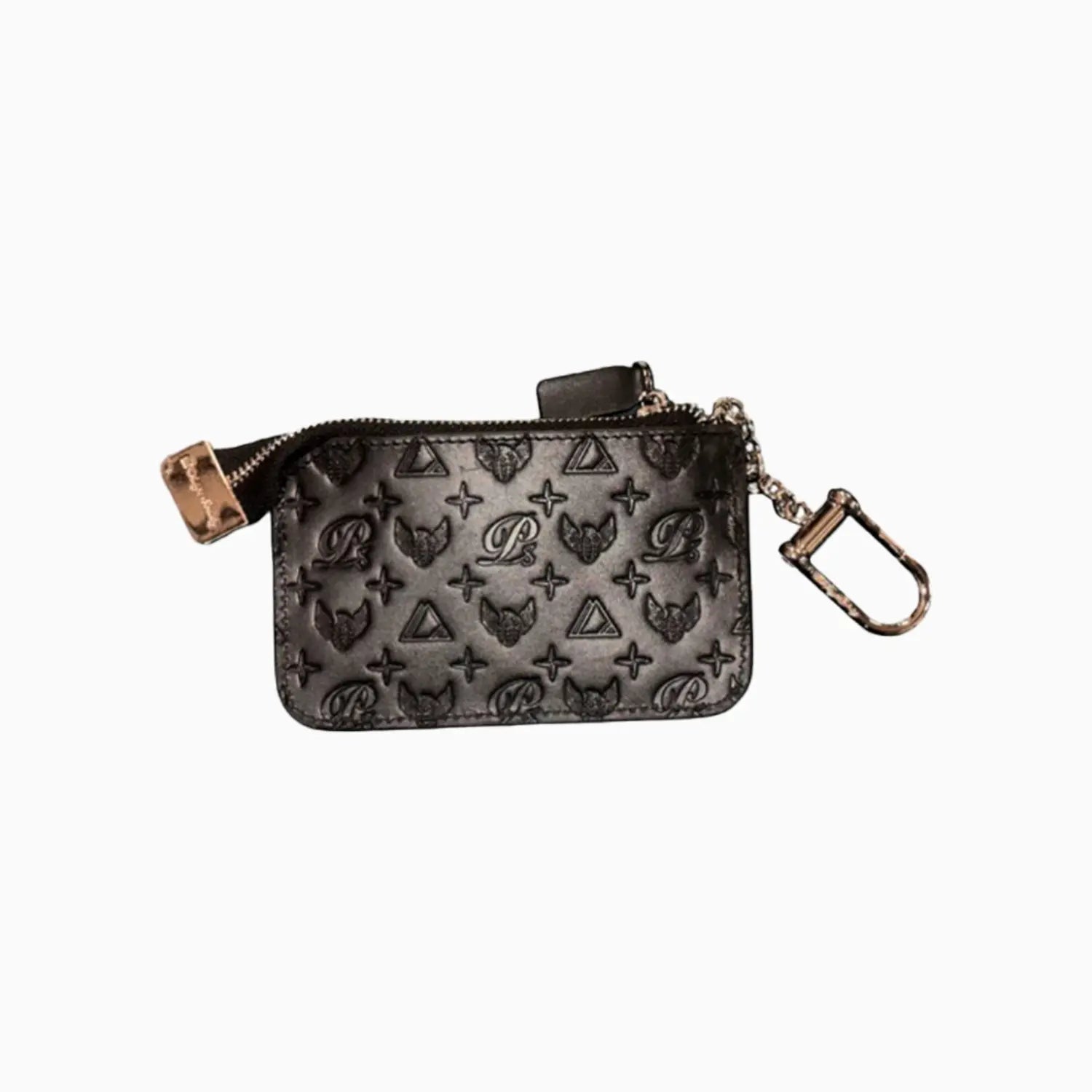 Men's Monogram Leather Keychain Wallet Privilege Society - Tops and Bottoms USA