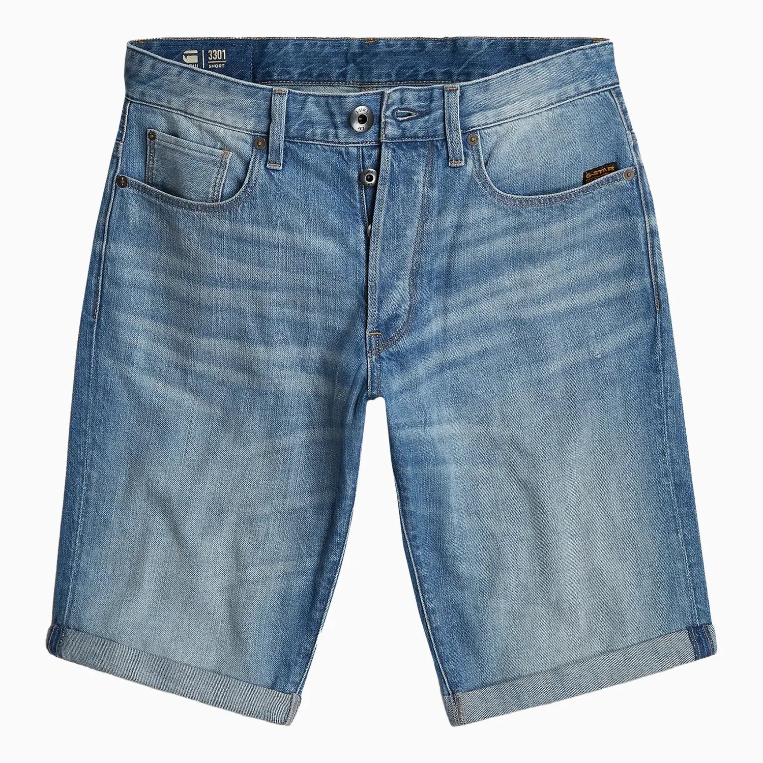 Men's 3301 Denim Shorts G - Star Raw - Tops and Bottoms USA