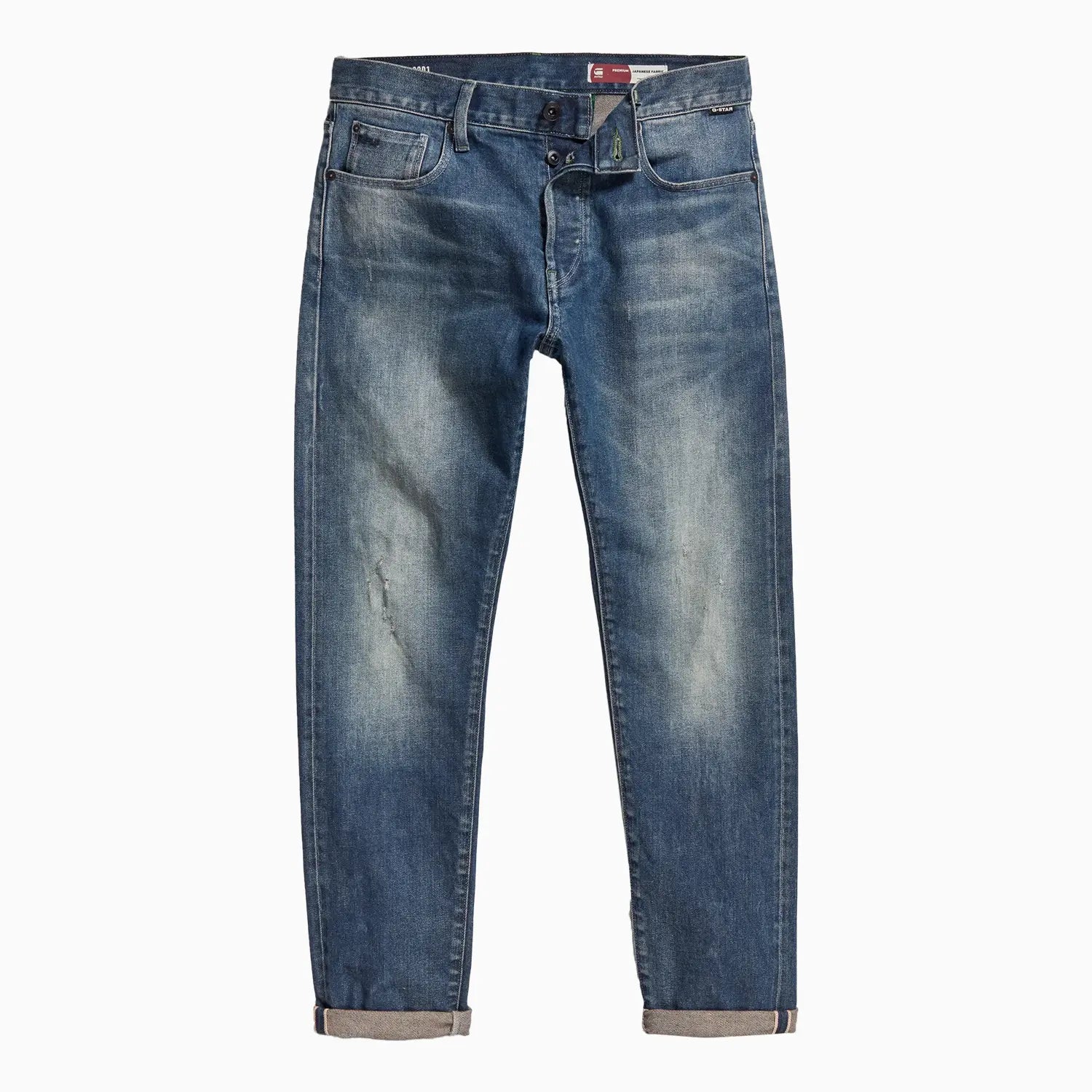 Men's 3301 Slim Selvedge Denim Pants G - Star Raw - Tops and Bottoms USA