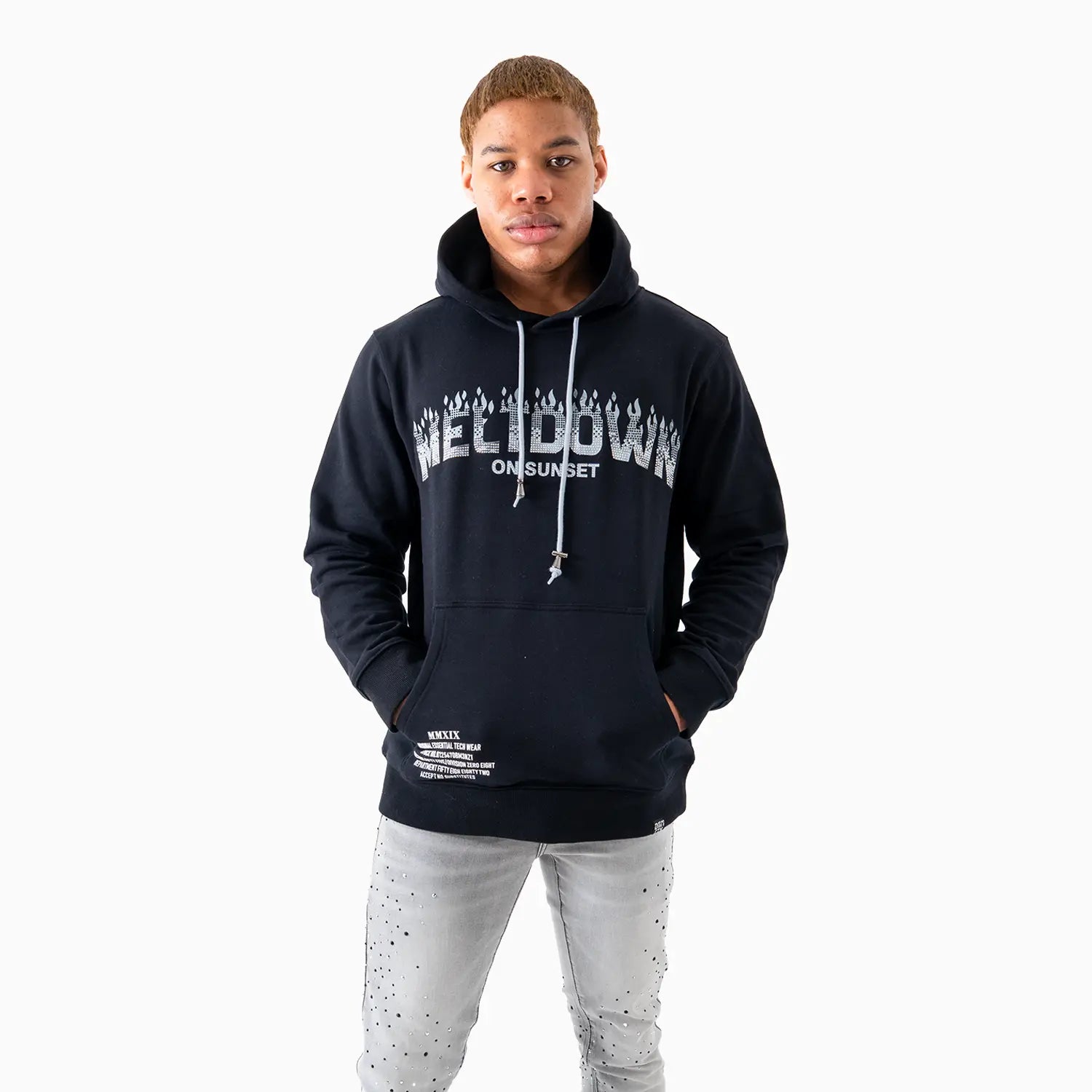 Men's Meltdown On Sunset Stone Hoodie