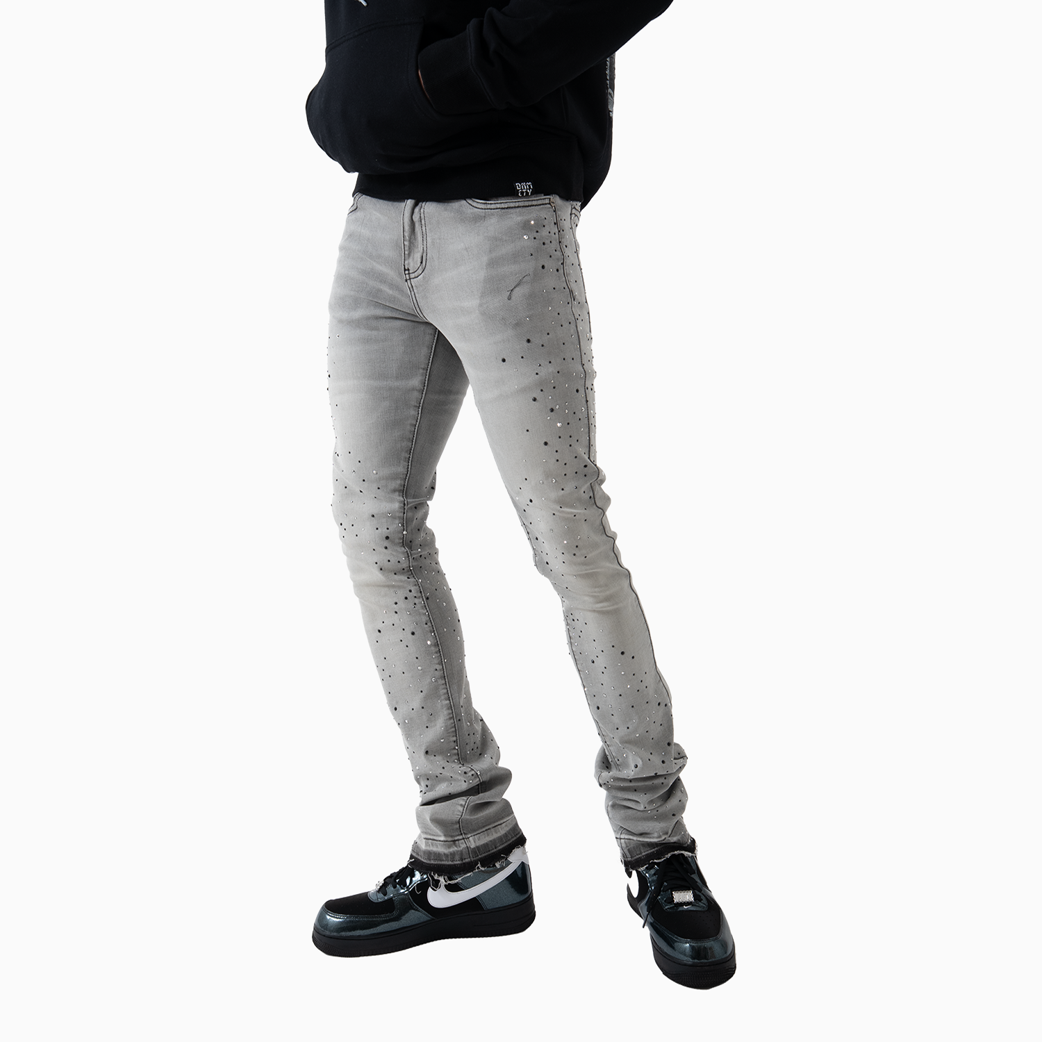 Men's Wash Denim With Black Stone Pant