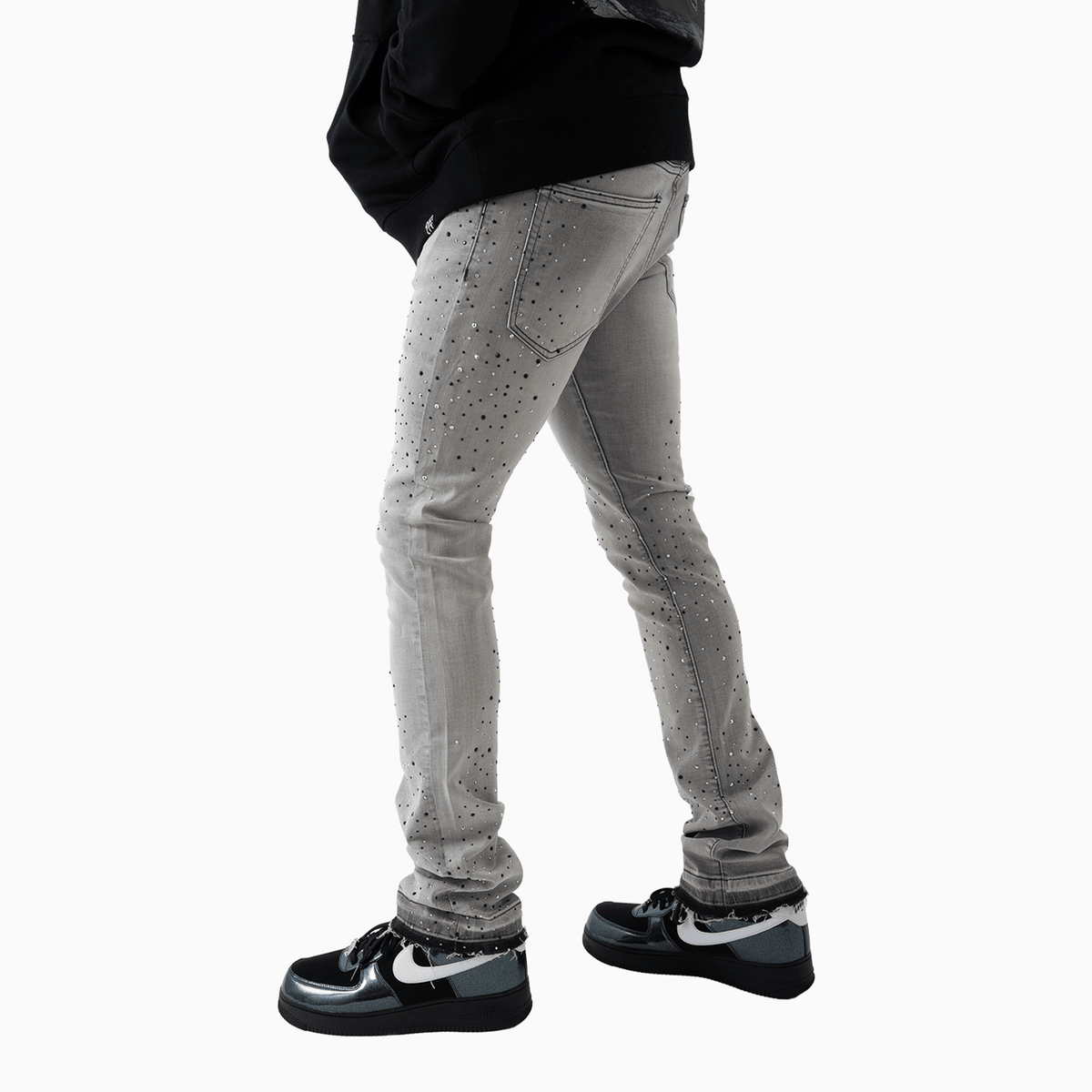 Men's Wash Denim With Black Stone Pant Denimicity - Tops and Bottoms USA