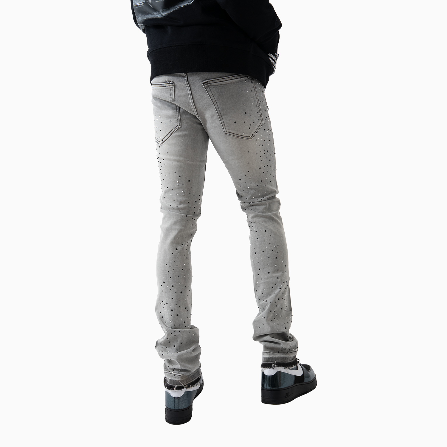 Men's Wash Denim With Black Stone Pant