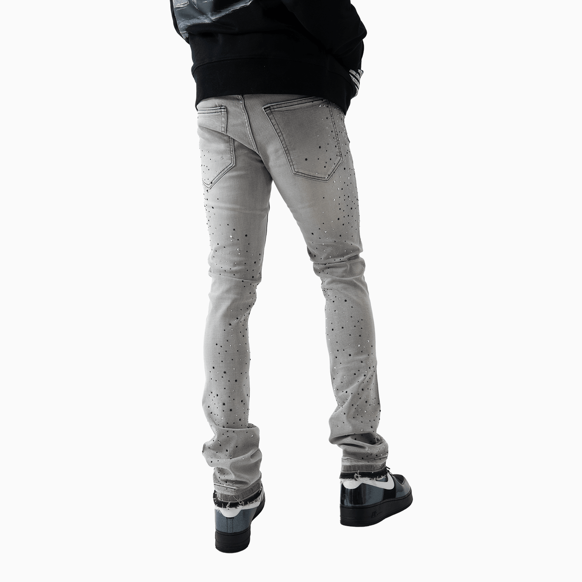 Men's Wash Denim With Black Stone Pant Denimicity - Tops and Bottoms USA
