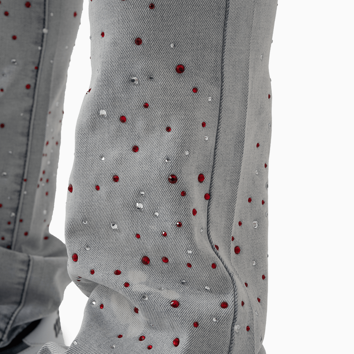 Men's Wash Denim With Pink Stone Pant Denimicity - Tops and Bottoms USA