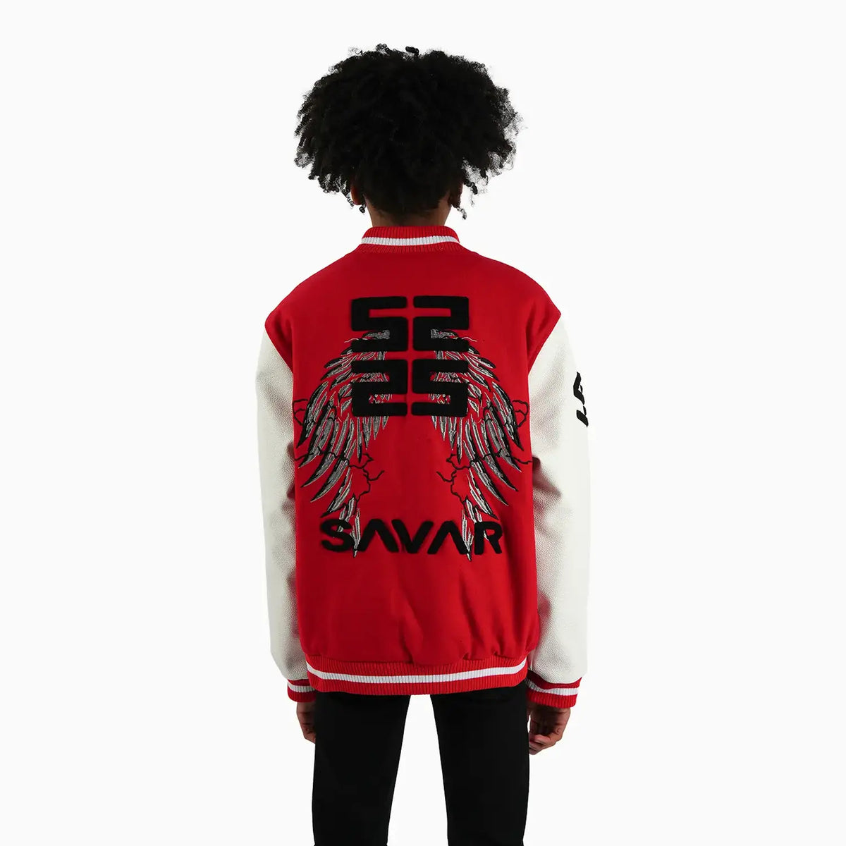Kid's Wings Wool Varsity Jacket Savar - Tops and Bottoms USA