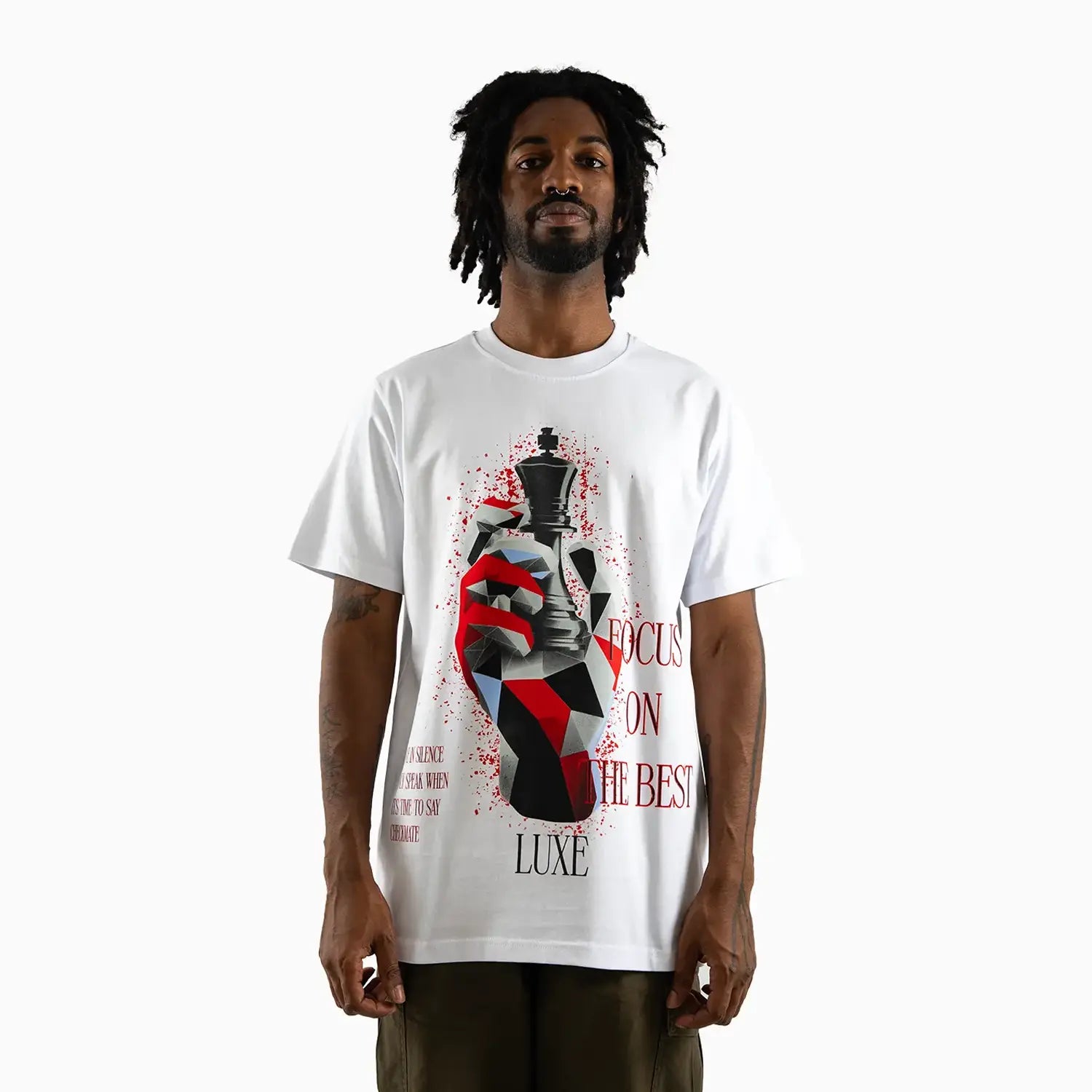 Men's Focus on the Best Chess King Graphic Short Sleeve T-Shirt