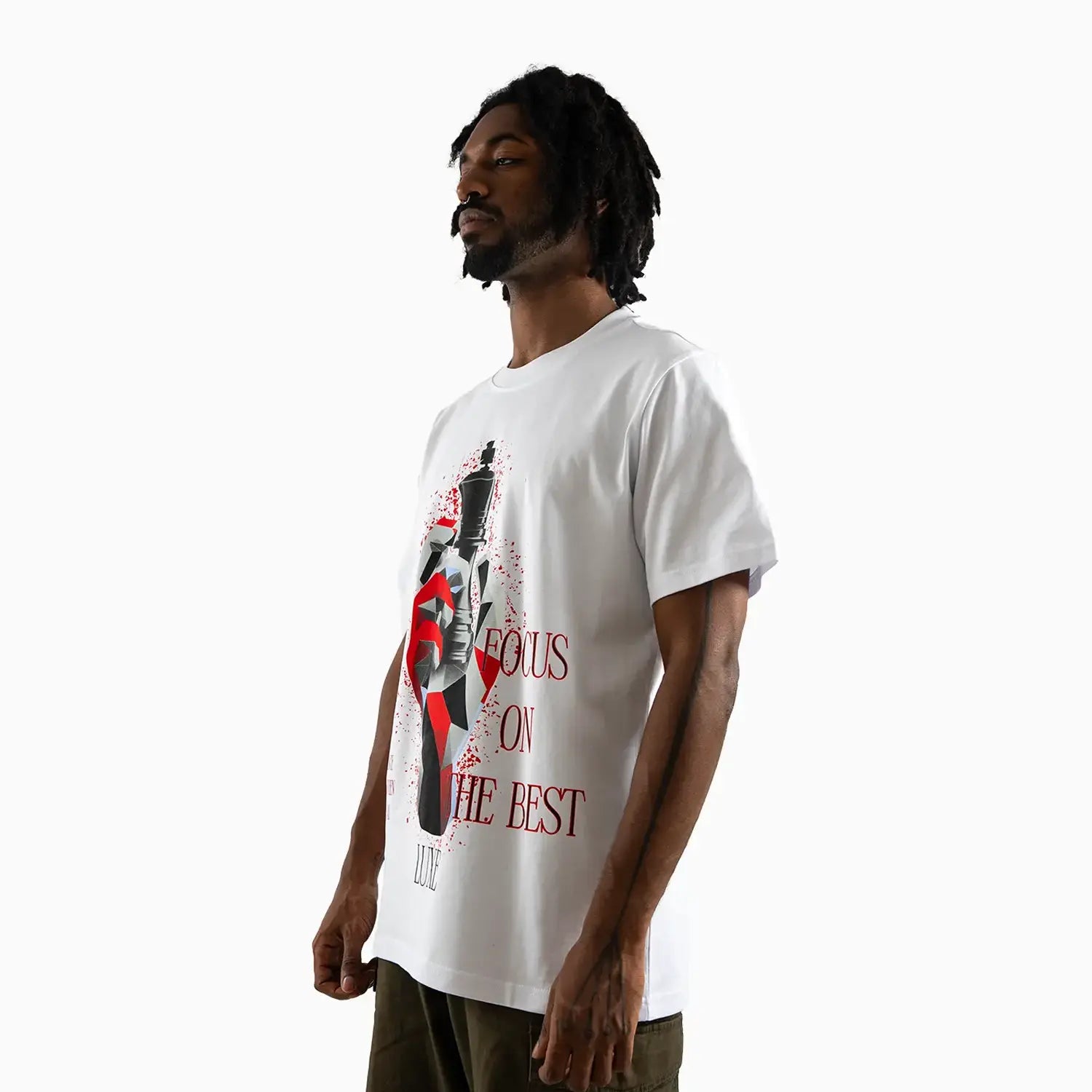 Men's Focus on the Best Chess King Graphic Short Sleeve T-Shirt Luxe - Tops and Bottoms USA