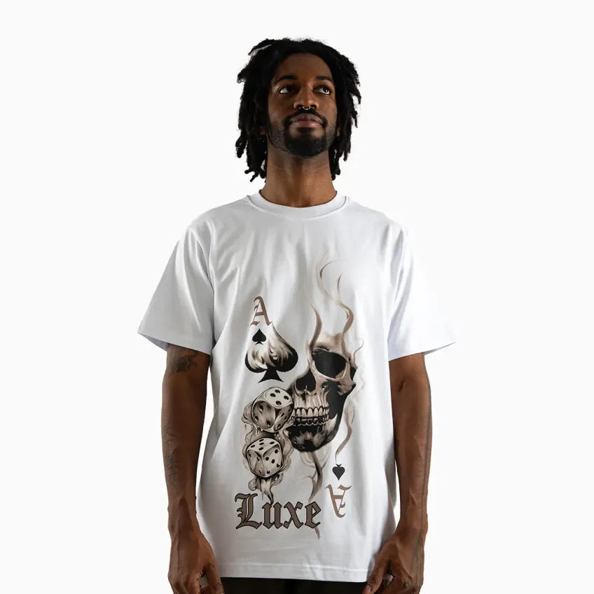 Men's Ace of Spades Skull Graphic Short Sleeve T-Shirt