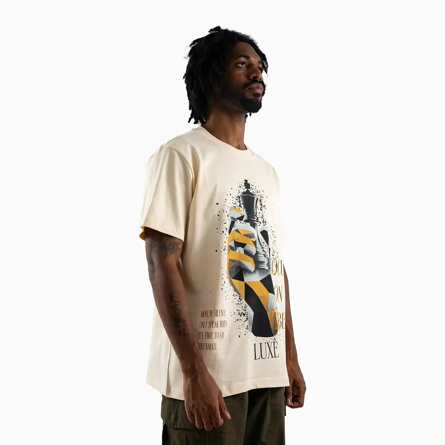 Men's Focus on the Best Chess King Graphic Short Sleeve T-Shirt Luxe - Tops and Bottoms USA